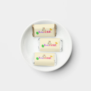 Text, bunny and chic Easter themed Hershey's Miniatures