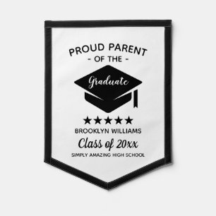 Text Class Year Name Proud Parent Of The Graduate Pennant