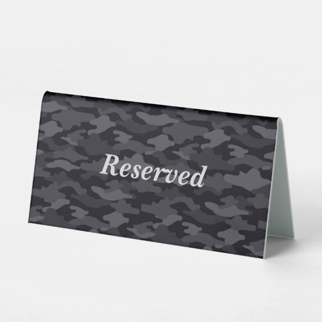 Text Custom Camouflage (Black) Pedestal Sign (Front)
