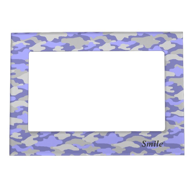 Text Custom Camouflage (Gray) Magnet Frame (Front)