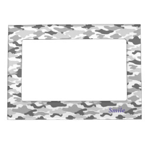 Text Custom Camouflage (White) Magnet Frame