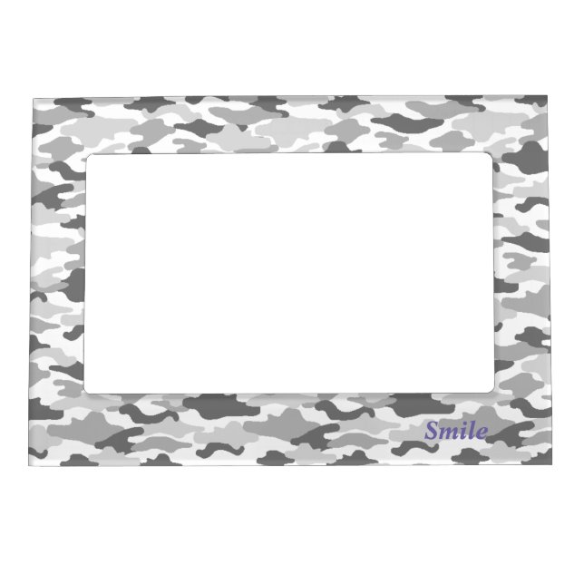 Text Custom Camouflage (White) Magnet Frame (Front)