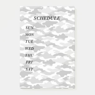 Text Custom Camouflage (White) Post-it Notes