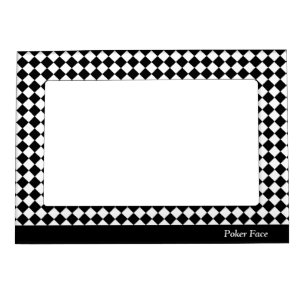 Text Custom Check (Black× White) Magnet Frame