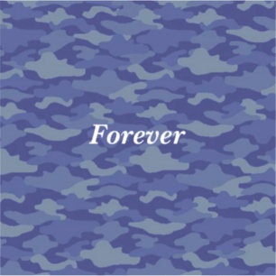 Text Customization Camo Blue Sticker