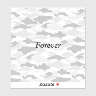 Text Customization Camo (White Seal) Sticker