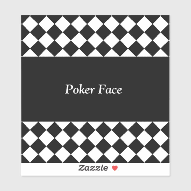 Text Customization Check Black White Seal Sticker (Sheet)