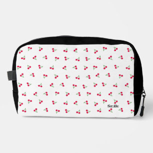 Text Customization Cherry White Dopp Kit
