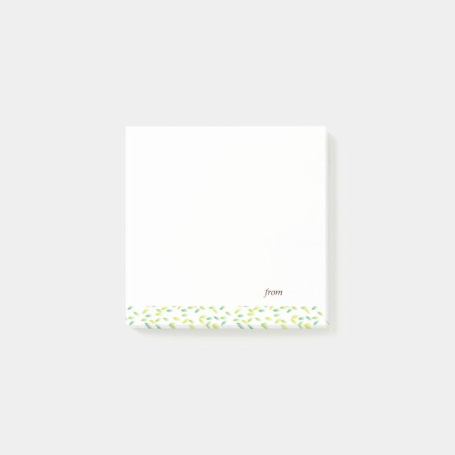 Text Customization Leaf Post-it Notes (Front)