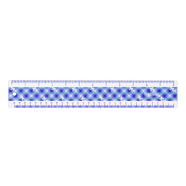 Text Customization Ribbon Check Blue Ruler (Front)