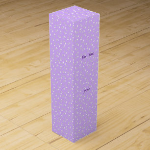 Text Customization Rose Purple Wine Gift Box