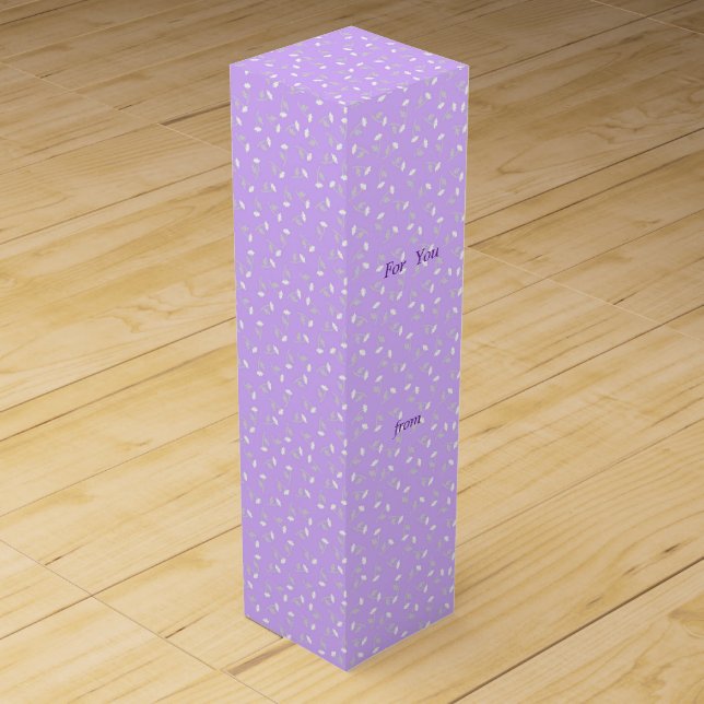 Text Customization Rose Purple Wine Gift Box (Front)
