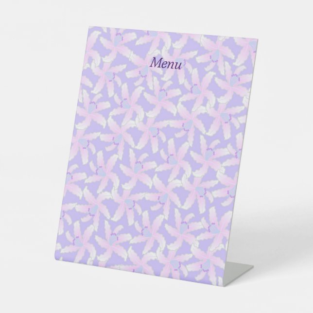 Text Customize Lily Purple Pedestal Sign (Front)