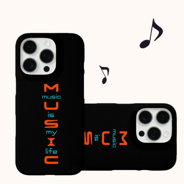 Text design about music Case-Mate iPhone case (Creator Uploaded)