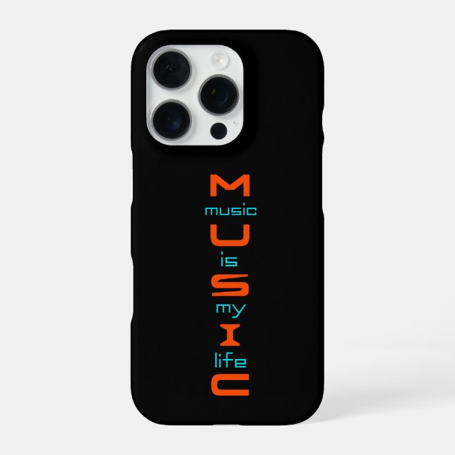 Text design about music iphone case (Back)