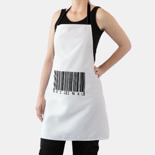 Text Design Barcode ORIGINAL Apron