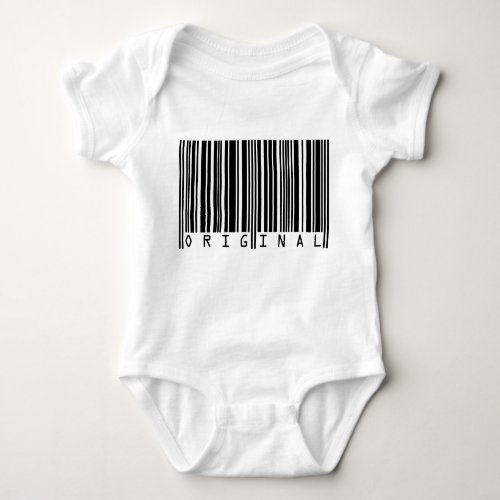 Text Design Barcode ORIGINAL Baby Bodysuit