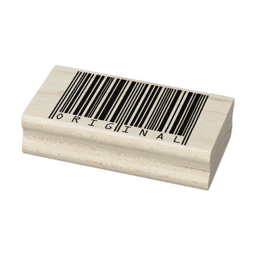 Text Design Barcode ORIGINAL Rubber Stamp