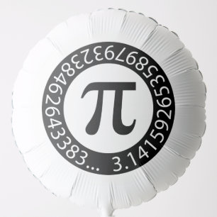 TEXT DESIGN Pi Number  Mathematical symbol Balloon