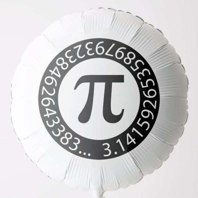 TEXT DESIGN Pi Number  Mathematical symbol Balloon (Front)