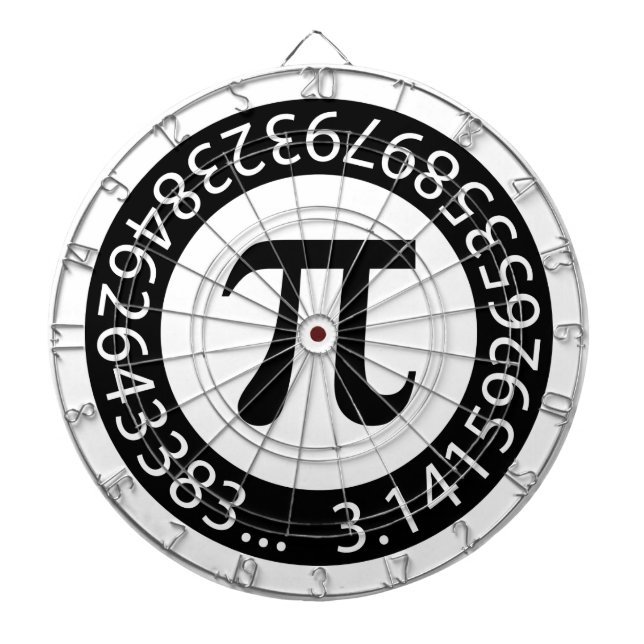 TEXT DESIGN Pi Number  Mathematical symbol Dart Board (Front)