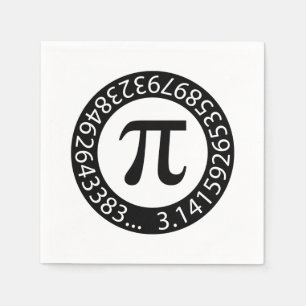 TEXT DESIGN Pi Number Mathematical symbol Napkins