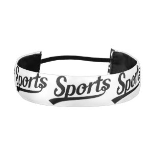 Text Design: SPORTS black + your own text & ideas Athletic Headband