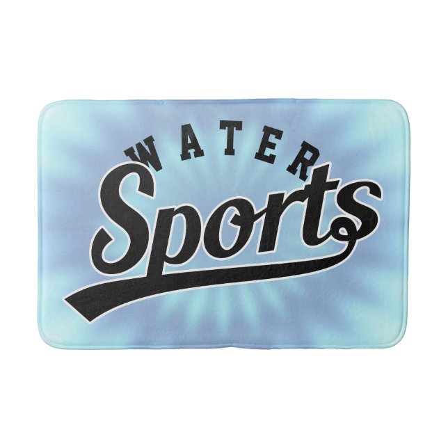 Text Design: SPORTS black + your own text & ideas Bathroom Mat (Front)