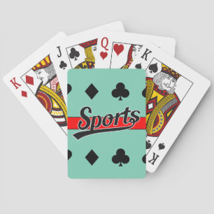 Text Design: SPORTS black + your own text & ideas Poker Cards