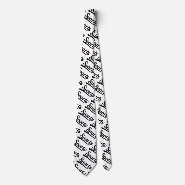 Text Design: SPORTS black + your own text & ideas Tie (Front)