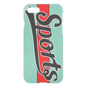 Text Design: SPORTS black + your own text & ideas iPhone SE/8/7 Case