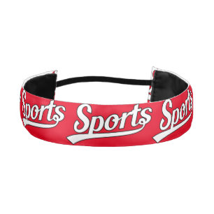 Text Design: SPORTS white + your own text & ideas Athletic Headband