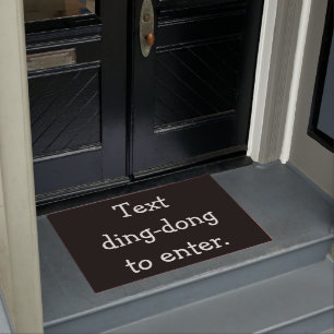 Text ding-dong to enter doormat