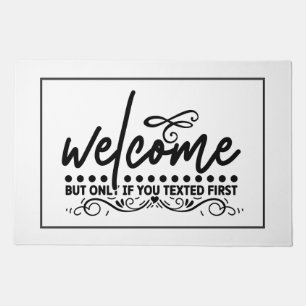 Text First Welcome Doormat