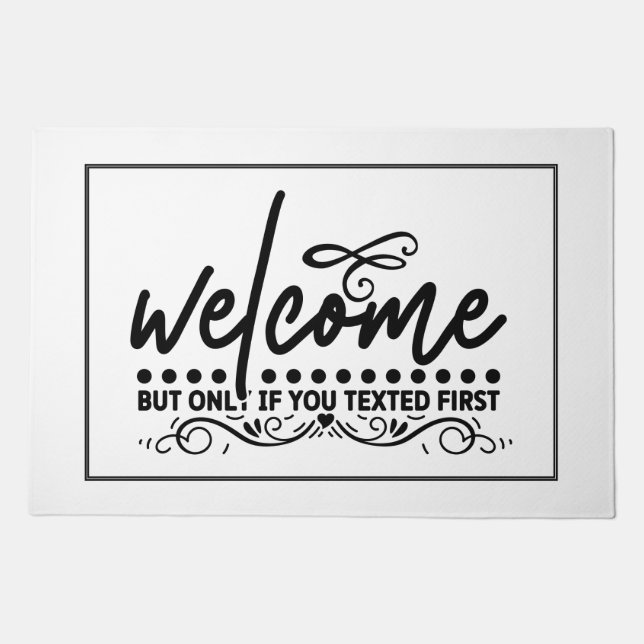 Text First Welcome Doormat (Front)