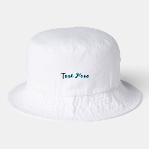 Text Here Customized White Adventure Brim Sports Bucket Hat