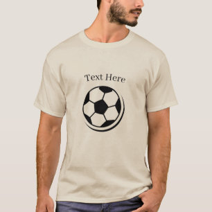 Text here Football image Sand Color Basic Men's T-Shirt