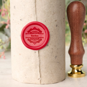 Text here Regal Touch Looking Beauty Logo Red-Kits Wax Seal Stamp
