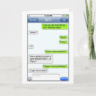 Text Humor - Birthday Card