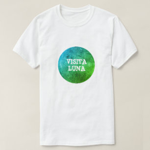 Text in Latin: visita Luna and colorful moon T-Shirt