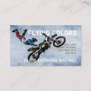 Text Integrated Extreme Motocross Photo Business Card at Zazzle