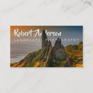 Text Integrated Landscape Photography Business Card