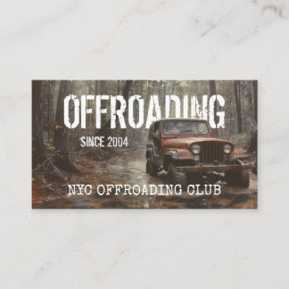 Text Integrated Offroading Photo Business Card