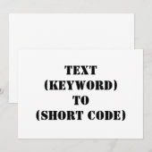 TEXT (KEYWORD) TO (SHORT CODE) (Front/Back)