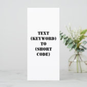 TEXT (KEYWORD) TO (SHORT CODE) (Standing Front)