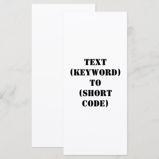 TEXT (KEYWORD) TO (SHORT CODE) (Front/Back)