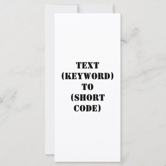 TEXT (KEYWORD) TO (SHORT CODE) (Front)