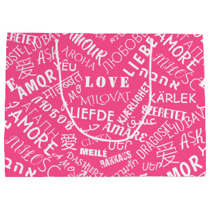Text Love Gift Bag Choose Color
