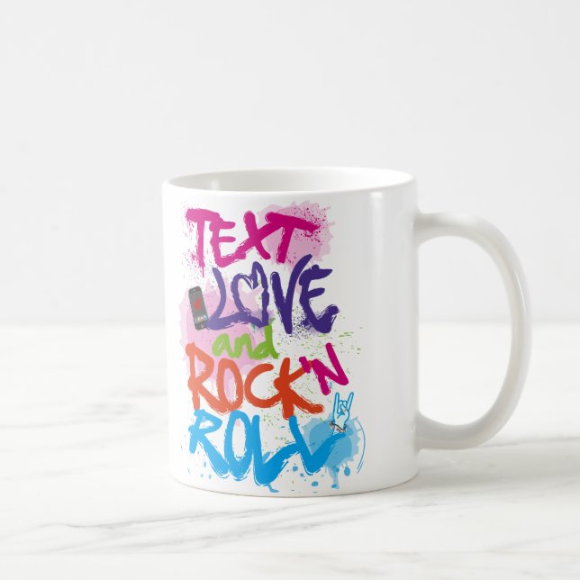 Text, Love & Rock 'n Roll Coffee Mug (Right)