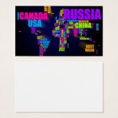 Text Map of the World (Front & Back)